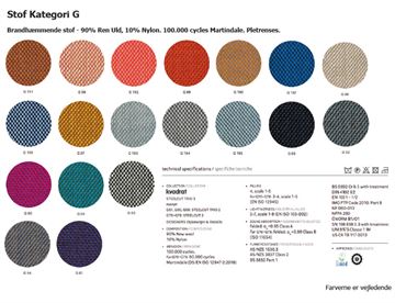 Kategori G, 1 - Brandhæmmende stof - 90% Ren Uld, 10% Nylon - 100.000 martindale